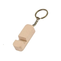 2-in-1 Wooden Phone Holder Keychain
