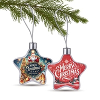 3" Clear Star Full Color Aluminum Sheet Ornament with white box... from ASI...