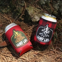 Keep drinks cold with Full Color Reversible Neoprene Can Cooler vibrant,......