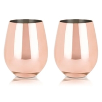 Copper Stemless Wine Glasses