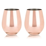 Copper Stemless Wine Glasses