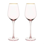 Rose Crystal White Wine Glass Set