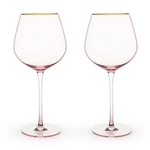 Rose Crystal Red Wine Glass Set