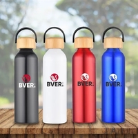 The 24oz 100% Recycled Aluminium Bottle with Bamboo Lid is a... from ASI...