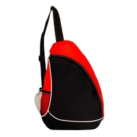 Two-tone sling backpack with side mesh pocket plus 1 color silkscreen... from...