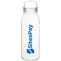 38 oz h2go Glint Single Wall Plastic Bottle with Handle