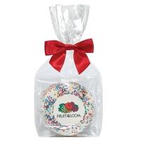 Gift bag of 3 sugar cookies with Rainbow Nonpareil Sprinkles... from ASI...