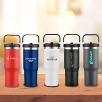 30 oz. Stainless Steel Travel Mug with Built-in Carrier on the... from ASI...