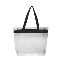 Clear PVC tote bag with color handles plus 1 color silkscreen... from ASI...