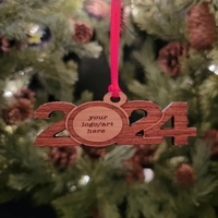 Custom Engraved Hardwood Horizontal 2024 Ornament... from ASI 92531 Unique...