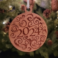 Custom Engraved Hardwood 2024 Ornament... from ASI 92531 Unique Custom...
