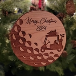 Custom Engraved Hardwood Golf Ball Ornament