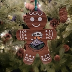 Custom Printed Hardwood Gingerbread Man Ornament