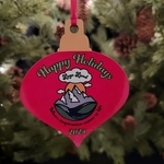 Custom Printed Hardwood Christmas Ornament