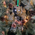 Custom Engraved Acrylic Gingerbread Man Ornament