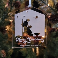 Custom Engraved Acrylic Nativity Ornament