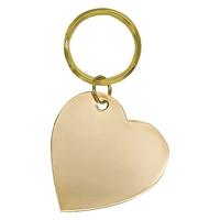 Heart Brass Keychain... from ASI 92531 Unique Custom Products / UCP