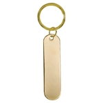 .75" x 3" Gold Bar Brass Keychain