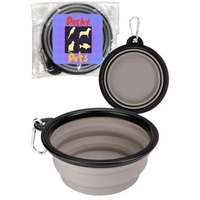 Collapsible full color pet bowl with carabiner for easy attachment.... from...