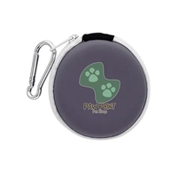 Round molded dispenser with zipper closure for convenient pet waste bag......