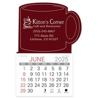 Mug shape self adhering vinyl calendar with 13 month pad... from ASI 95280...