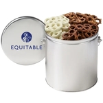 3 Way Chocolate Pretzel Tin- 1 Gallon
