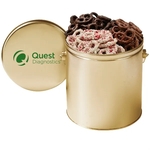 3 Way Chocolate Pretzel Tin- 1 Gallon