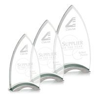 Beautifully shaped jade award with a brushed aluminum base.... from ASI 84592...