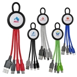 Vivid Loop Dual Input 3-in-1 Colorful Charging Cable