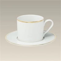 Cup and Saucer with Double Gold Bands