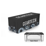 Premium 8' Fitted Table Cover, No Pleats, Open Back