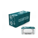 Premium 4' Fitted Table Cover, No Pleats, Open Back