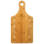 13 1/2" x 7" Paddle Bamboo Cutting Board w/ Butcher Block