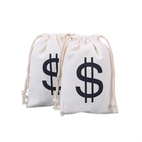 Cotton canvas drawstring pouch plus 1c1p silkscreen imprint plus standard...