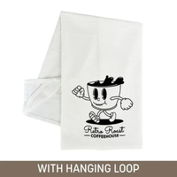 One Color Rectangle Cotton Tea Towel w/ Hanging Loop