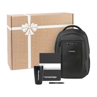 New hire gift set with laptop backpack, journal, Go Pen and... from ASI 56070...