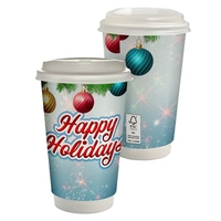 16 oz. Holiday Full Color Paper Cup with Lid... from ASI 30208 A P...