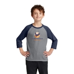 PORT & COMPANY® YOUTH CORE BLEND 3/4-SLEEVE RAGLAN TEE