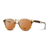 Unisex acetate frame with wood inlays, CR-39 lenses, 100% UV protection.......