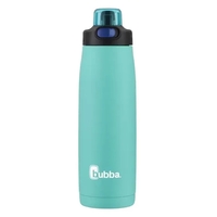24 oz. Insulated stainless steel rubberized bottle features leak-proof lid...