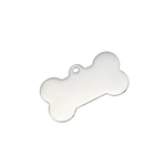 Silver Bone Shaped Brass Pet Tag