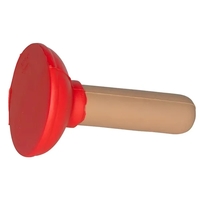 3.25" x 0.875" red plunger stress reliever made of polyurethane foam.... from...