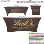 Sublimated 6' Stretch Fit Table Throw, Open Back