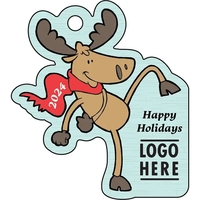 Full color acrylic holiday ornaments with mirror back and reindeer shape.......