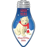 Full color acrylic holiday ornaments with mirror back and polar bear... from...