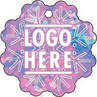 Full color acrylic holiday ornaments with mirror back and snowflake shape.......