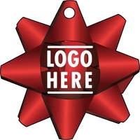 Full color acrylic holiday ornaments with mirror back and bow design.... from...