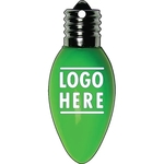 Full Color Acrylic Ornaments - Light Bulb 1 - Green
