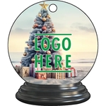 Full Color Acrylic Ornaments - Snow Globe with Beach