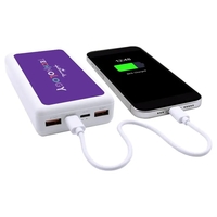 20,000mAh; 4-in-1: 2 USB out ports, 1 USB-C in/out port, and... from ASI...